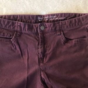 Gap purple always skinny jeans